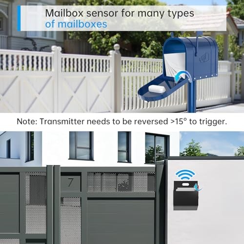 Mailbox Alarm Wireless Long Range Mailbox Alert, Mailbox Sensor with 600 ft