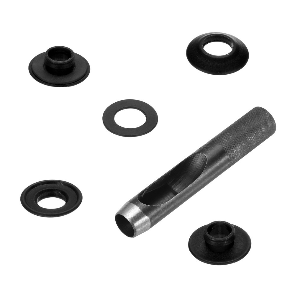 31pcs 12mm Plastic Truck Eyelets Black