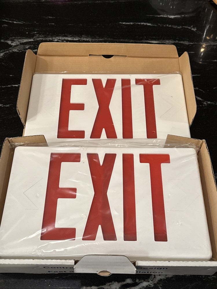 Exit Sign Contractor Friendly  Design FAST AND EZ INSTALLATION Double or Single