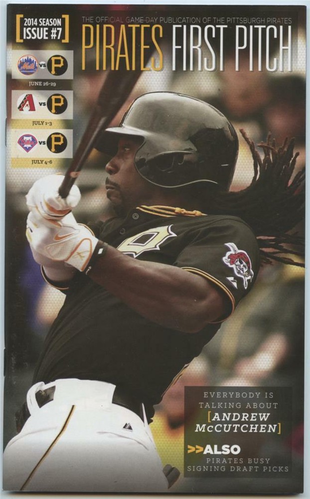 June 2014 Pittsburgh Pirates First Pitch Program MLB Baseball Mets Phillies