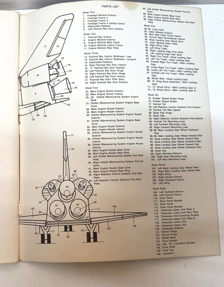 Vintage 1982 Build It Yourself Space Shuttle Complete Kit NASA