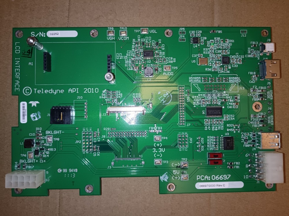 PCA 06670000 Rev: C, LCD interface for TELEDYNE API T101 H2S Analyzer