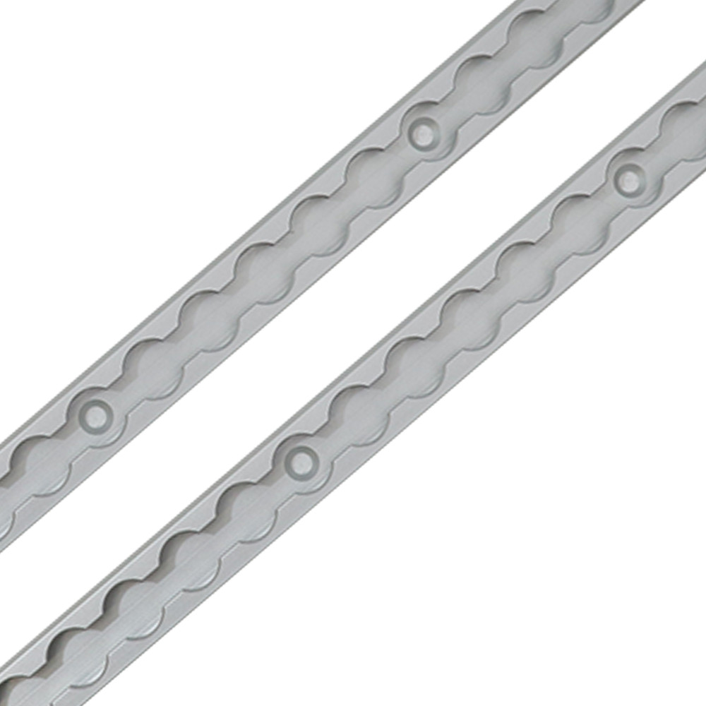 BXR Aluminum L-Track 48" Length - 2 Pack - Tie Down System L Track Rail - Silver