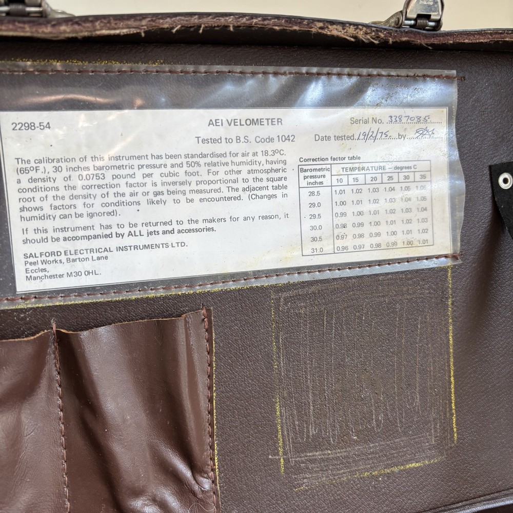 Vintage AEI Cased Velometer & accessories - untested / display