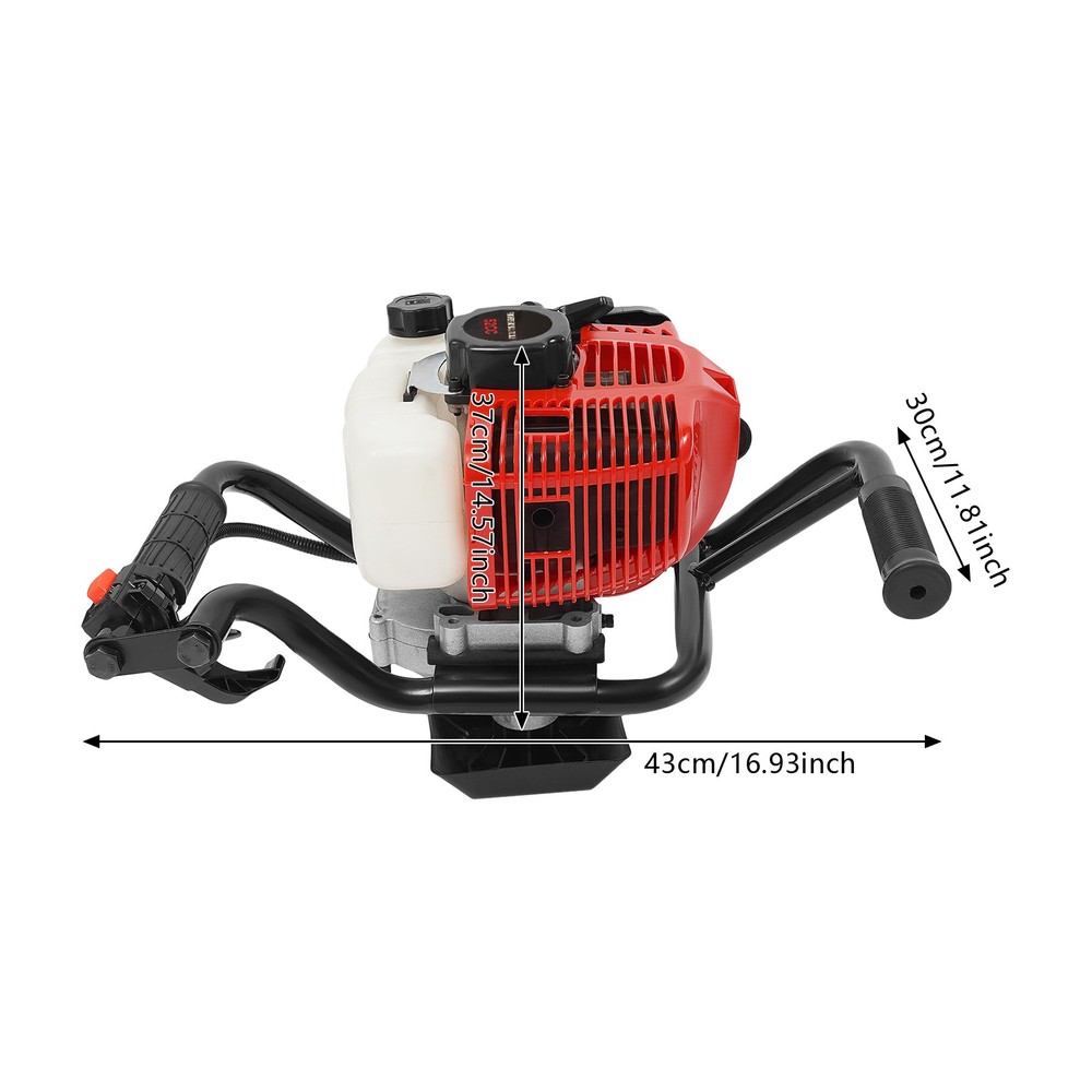 2HP 2-Stroke Gas Powered Hole Digger Motor 52CC Digging Drilling Engine