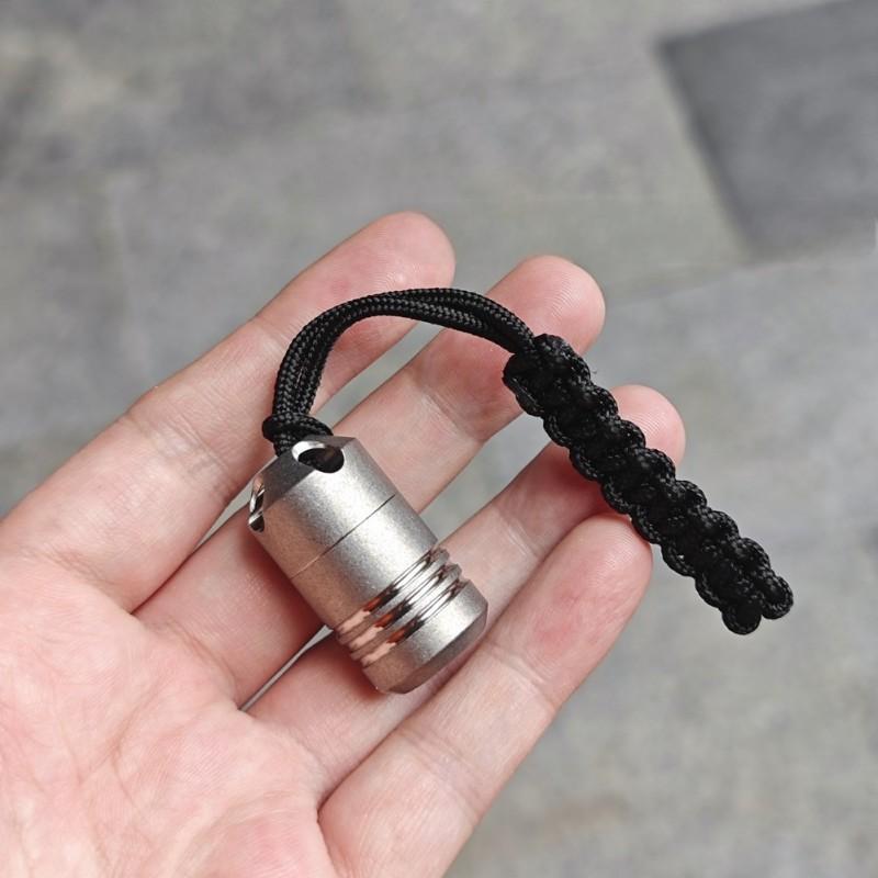 Titanium Waterproof Pill Case Holder Organizer Container Portable Keychain EDC