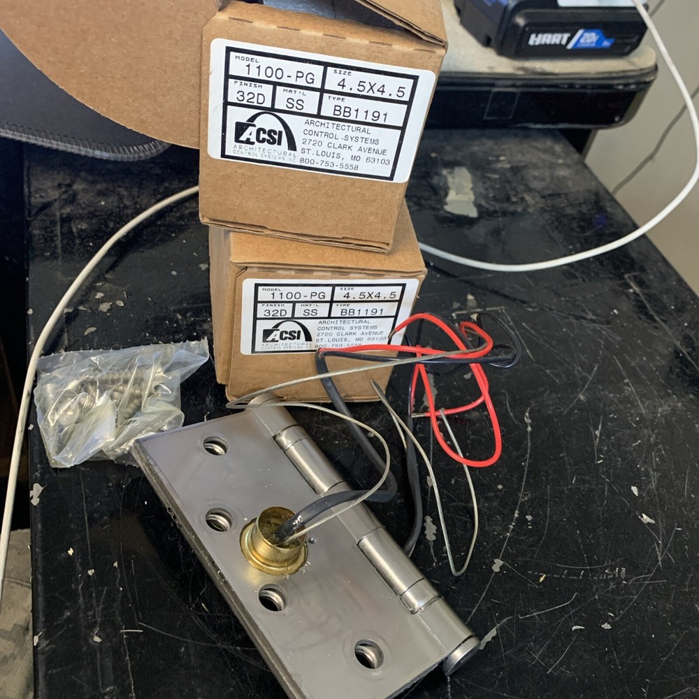 2-Architectural Control Systems 1100-PG BB1191 Electrified Security Hinge