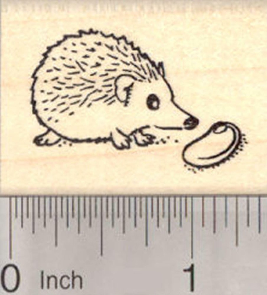 Easter Hedgehog with Jelly Bean Rubber Stamp D20420  WM