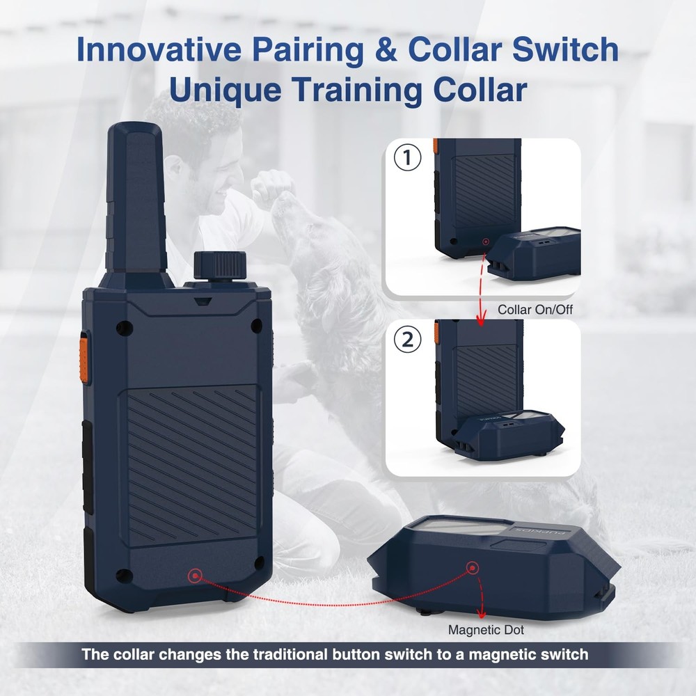 Dog Shock Collar - 4200FT Training with Remote for 1 Collar, Blue