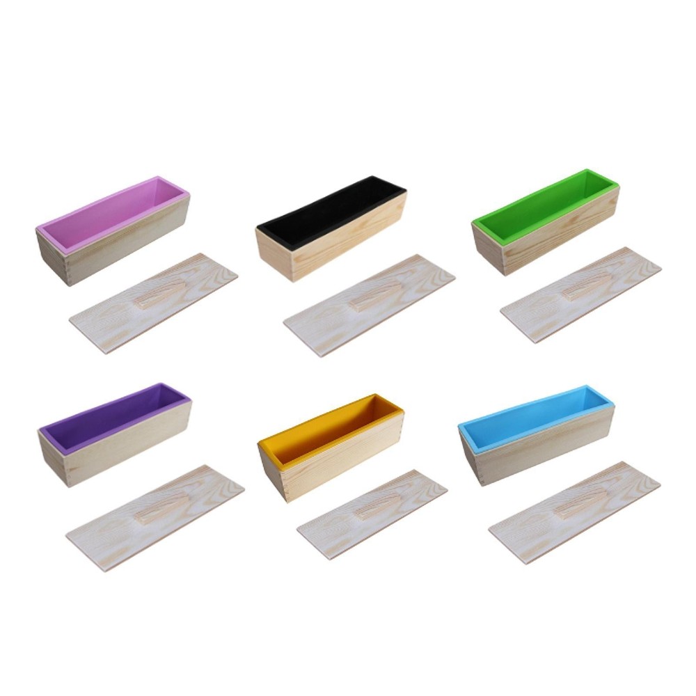 Rectangular Silicone Casting Soap Loaf Casting Wooden Box Rectangle Handmade