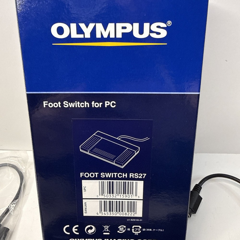 Olympus Foot Switch for PC RS27 Peddle Cable Computer w/ USB Adapter