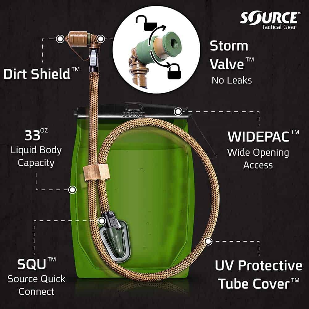 Source Tactical Kangaroo Canteen 1L (32 oz) Hydration Bladder