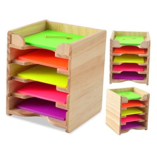 Sticky Note Holder Sticky Note Organizer 3”x3” Wood Sticky Notes Holder