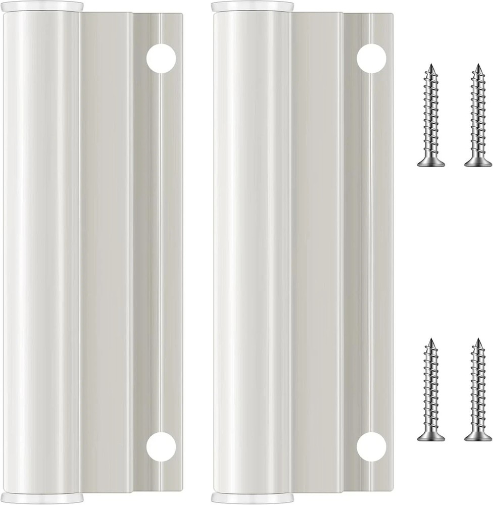2 Sets Hinge Leaf for Screen Doors White Upper Storm Aluminum Door Replacement P