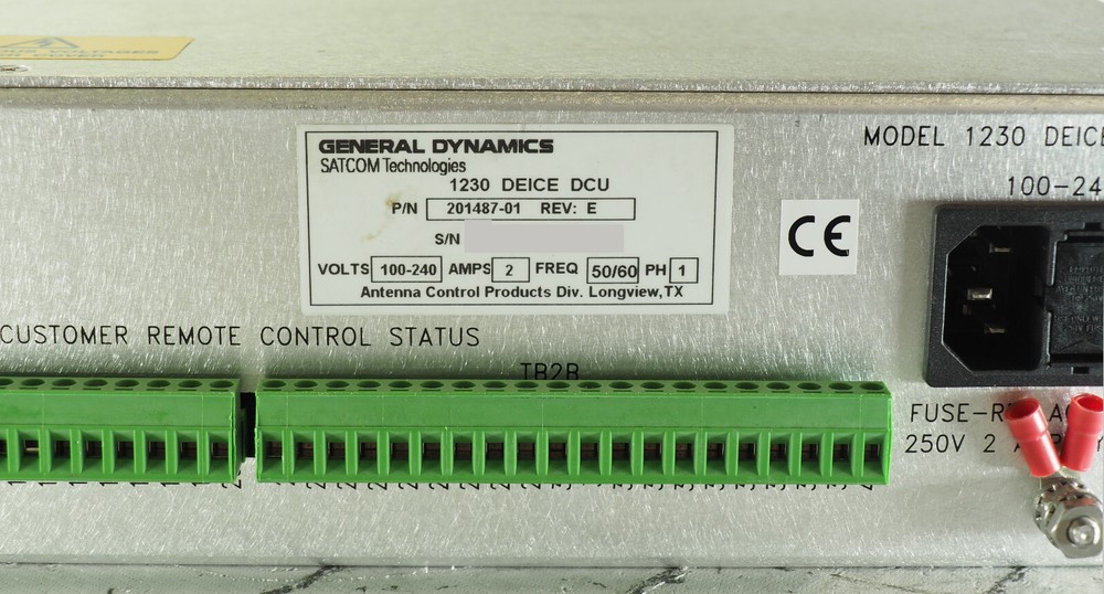 General Dynamics Satcom Technologies Model 1230 Deicing Control System 201487-01
