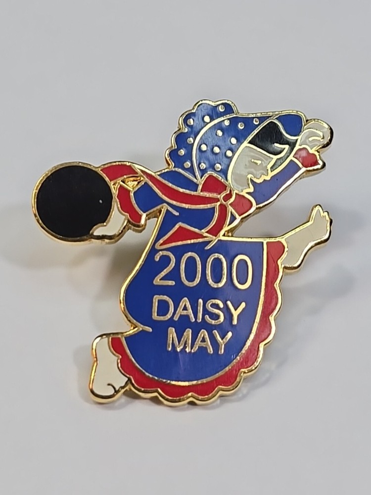 Daisy Mae 2000 Bowling Lapel Pin Blue Skirt