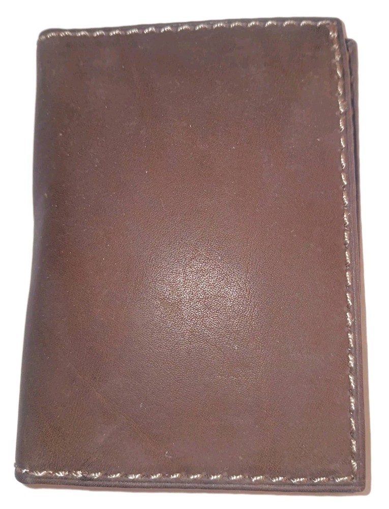 Buxton Men's Leather Two-fold Rugged Wallet, Brown