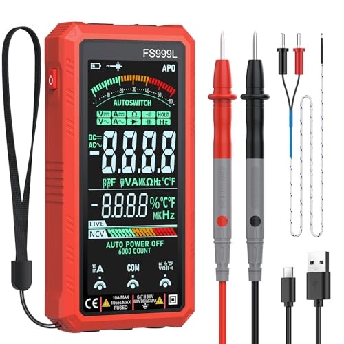 USB C Rechargeable Smart Multimeter Digital Multimeter 6000 counts Smart Meter