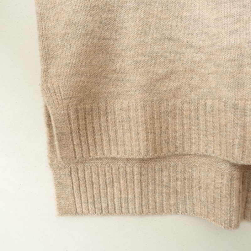 Mao Made High-Neck Knit Pullover Sweater Size F