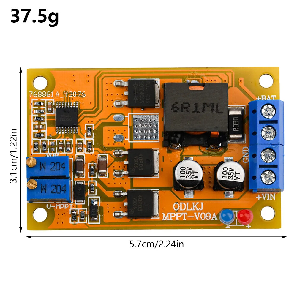 6A MPPT Solar Charge Controller Solar Charging Module Board 1-100W 8-30V