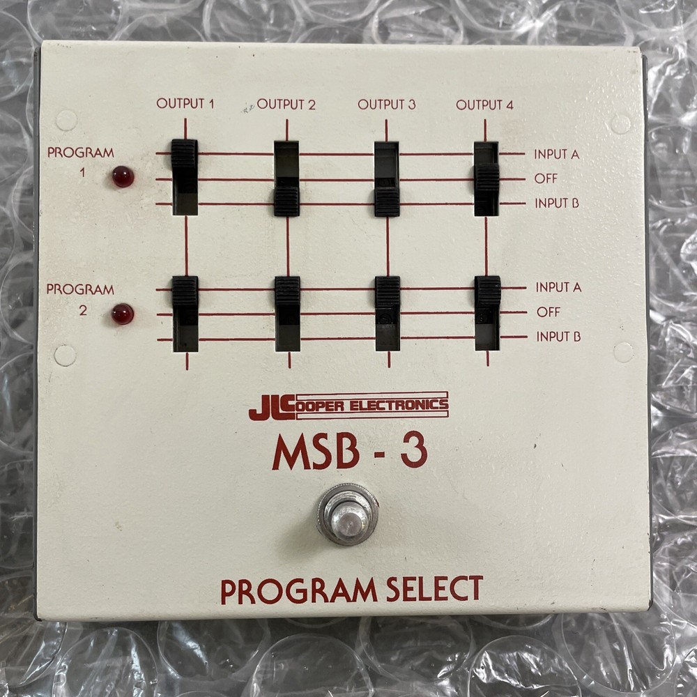 Vintage JL COOPER MSB-3 MIDI 2 Program Select / 4 Outputs