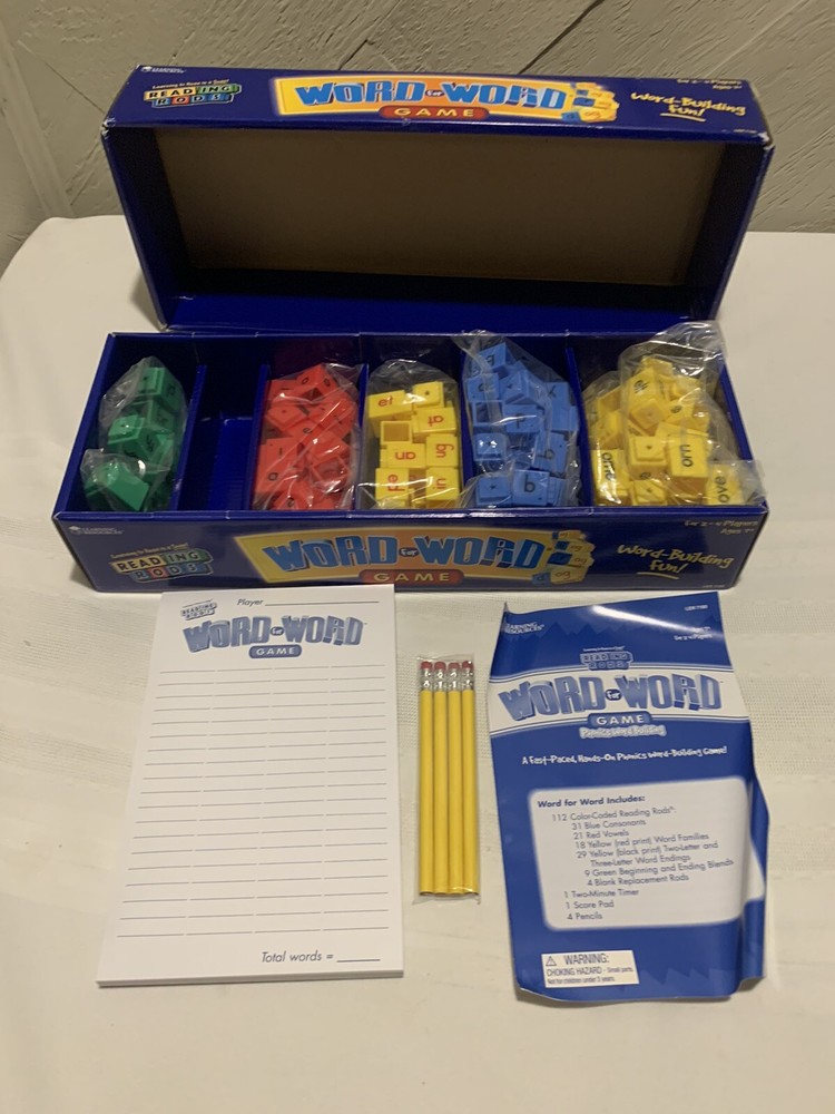 Learning Resources WORD FOR WORD Game w/ Reading Rods Educational Phonics