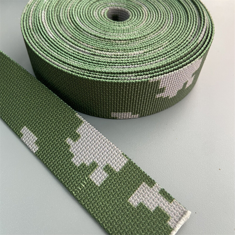 1m Length White Camouflage Webbing Non-elastic Edging Strips 1" Width