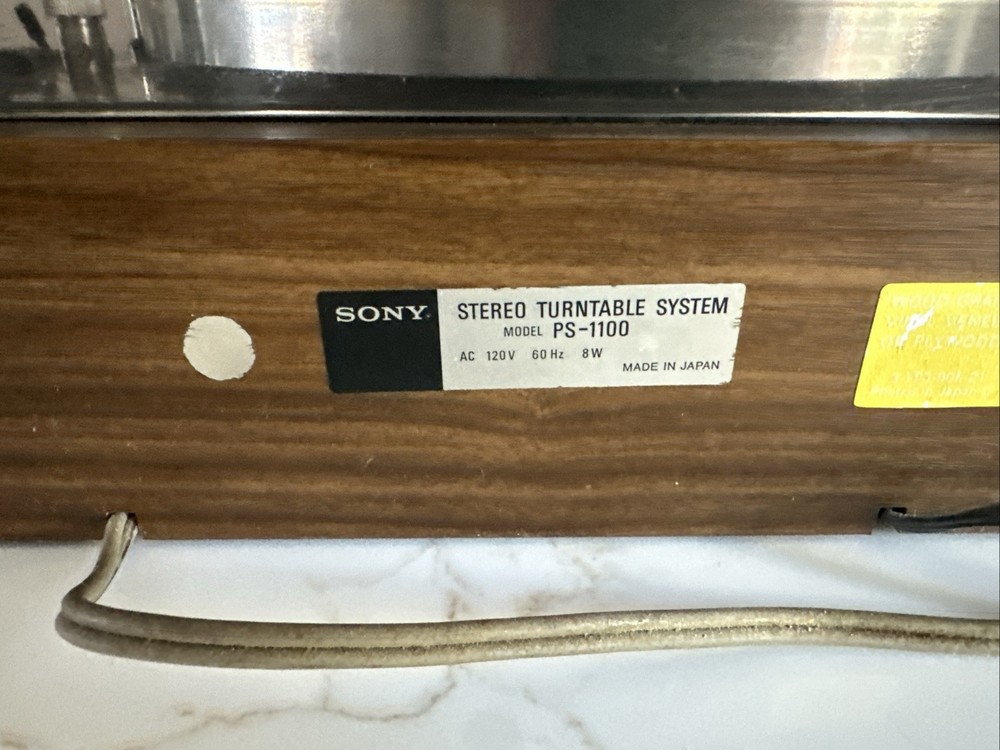 Sony PS-1100 Stereo Turntable Tested - Vintage