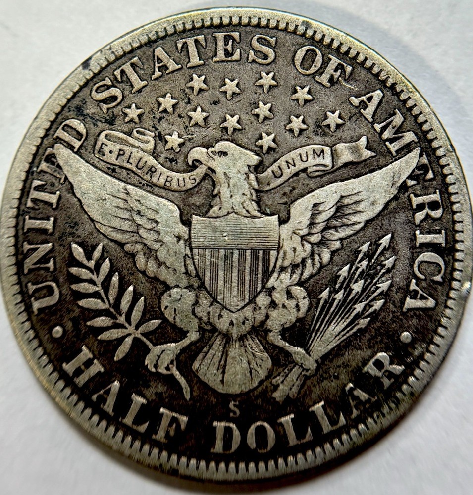 1913 S Barber Half Dollar,COMPLETELY ORIGINAL. Better Date VF+