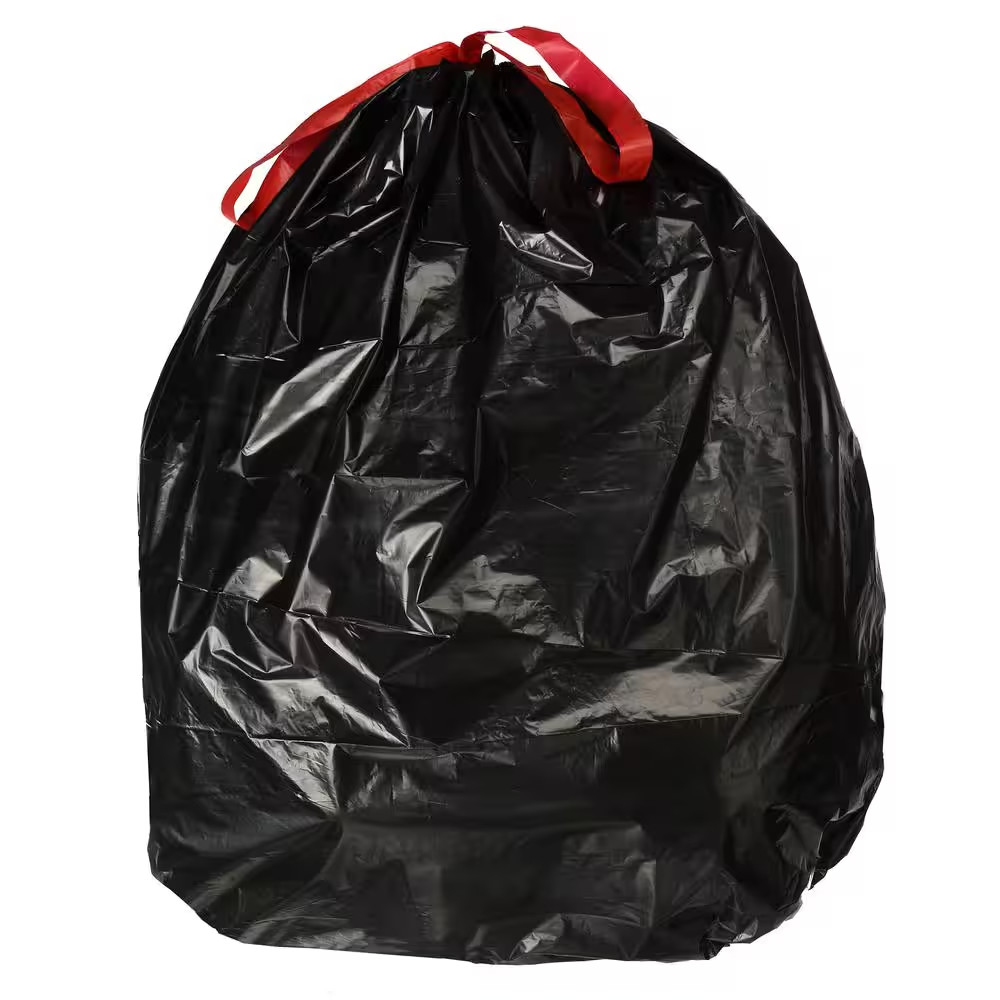 33 Gal. Black Large Drawstring Trash Bags (86-Count)