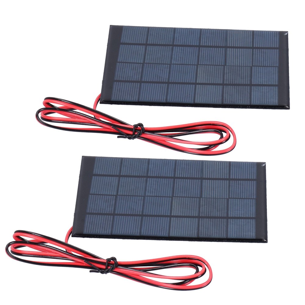 2Pcs Mini Solar Power Module Epoxy Panel With 100cm Cable Electronic New