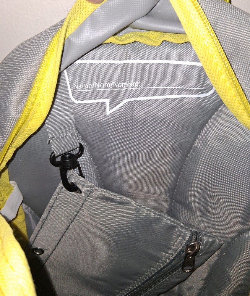 Carry Gear Solutions Grey & Yellow Backpack w/a Geometric Tribal pattern