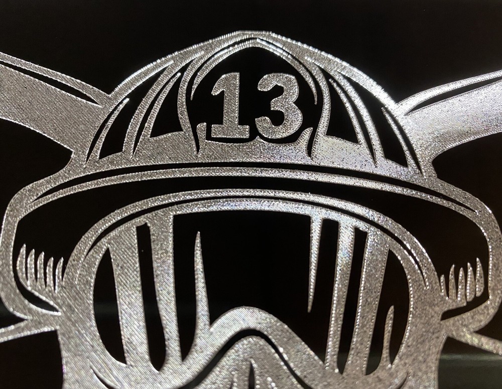 ENGRAVED Firefighter Car Tag Diamond Etched Black Front Vanity License Plate