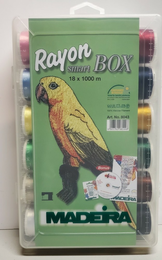 Madeira Embroidery Thread - Rayon 40 - 18 spools x 1100 yards ea - 8043 - NEW