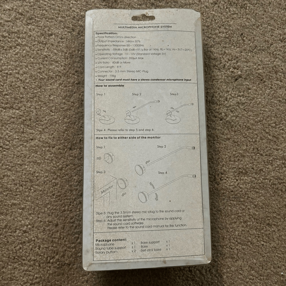 Dynamic Sound Multimedia Microphone System NOS