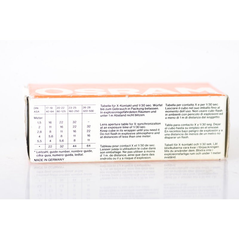 Osram 3 Piece Flashcubes OFC 4 - Single Use Flash Cubes 3x - Flash Cubes -