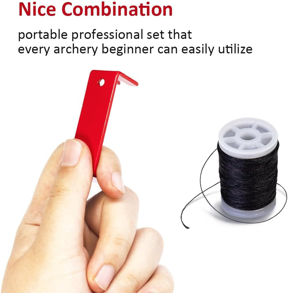 Archery Bowstring Separator and Bowstring Serving Thread Set Peep Sight Installe