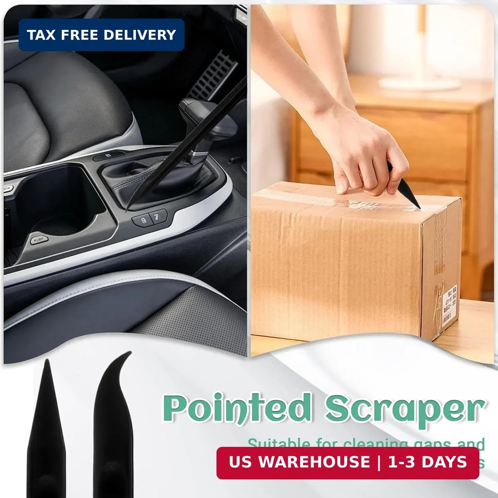 9 Pcs Carbon Fiber Plastic Scrapers Tool, Non-Scratch Scraper Tool for Tight Spa