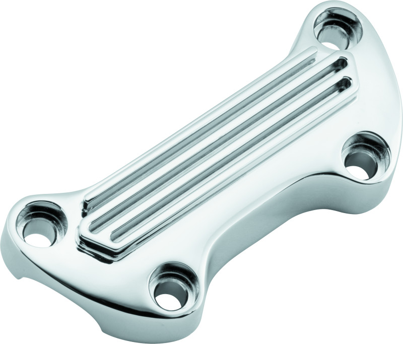 Bikers Choice 74-Up Chrome Finned Handlebar Clamp
