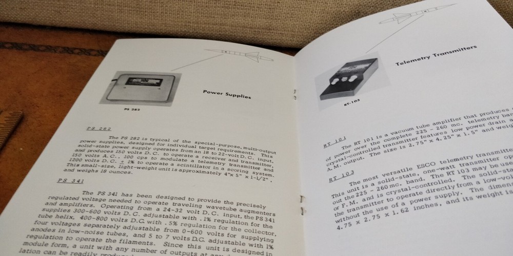 1950s ~ Electronic Speciality Co. ~ Target Systems ~ Missiles Radar ~ Booklet