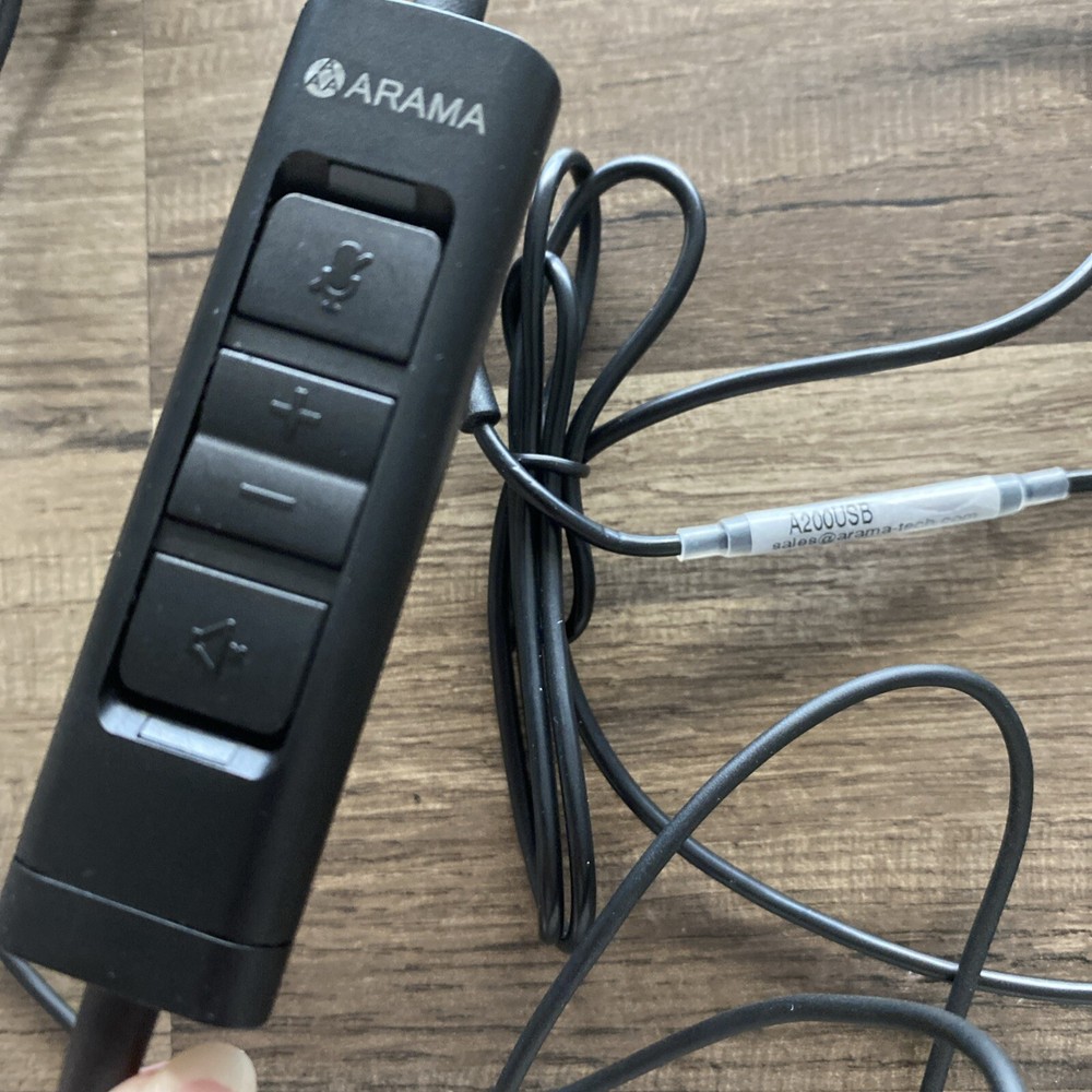 Arama Call Center Headset, Lightweight, USB Model A200USB Read/L