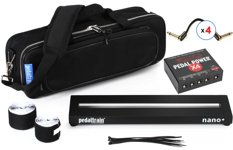 Pedaltrain Basic Pedalboard Kit with Voodoo Power & EBS HP Cables