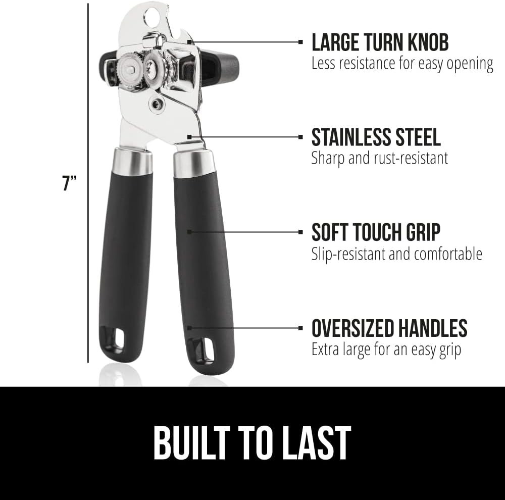 Ultimate Heavy Duty Can Opener with Comfortable Grip - Perfect Kitchen Essential