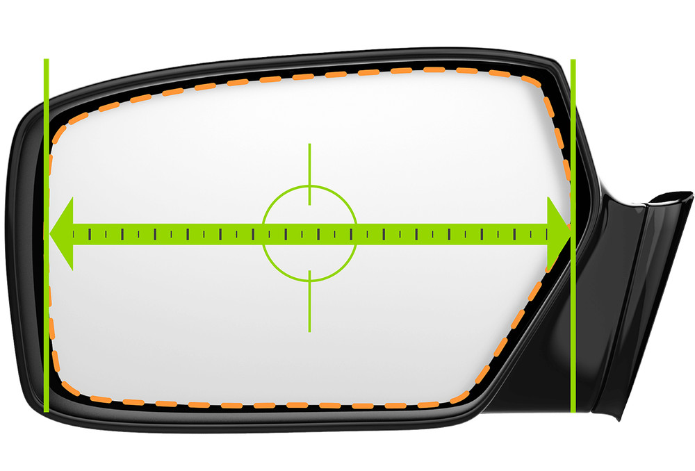 Left Blind Spot Cross Path Mirror for Trailblazer 21-23 Flat W/O Baking Plate