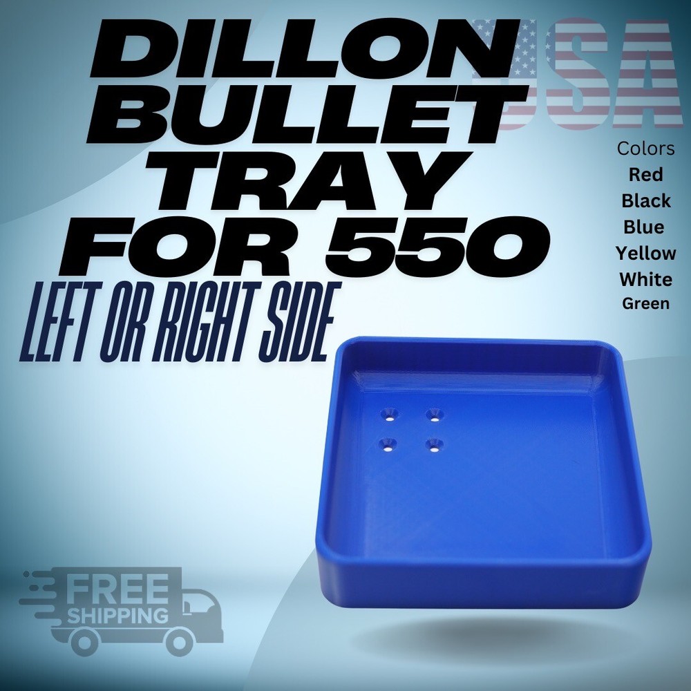Dillon Bullet Tray for 550 –  Left or Right Side Reloading  Accessory Blue
