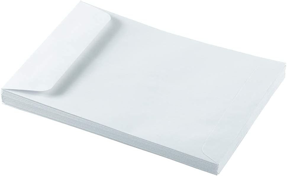 6 1/2 x 9 1/2 Open End Catalog Commercial Envelopes - White - 50/Pack