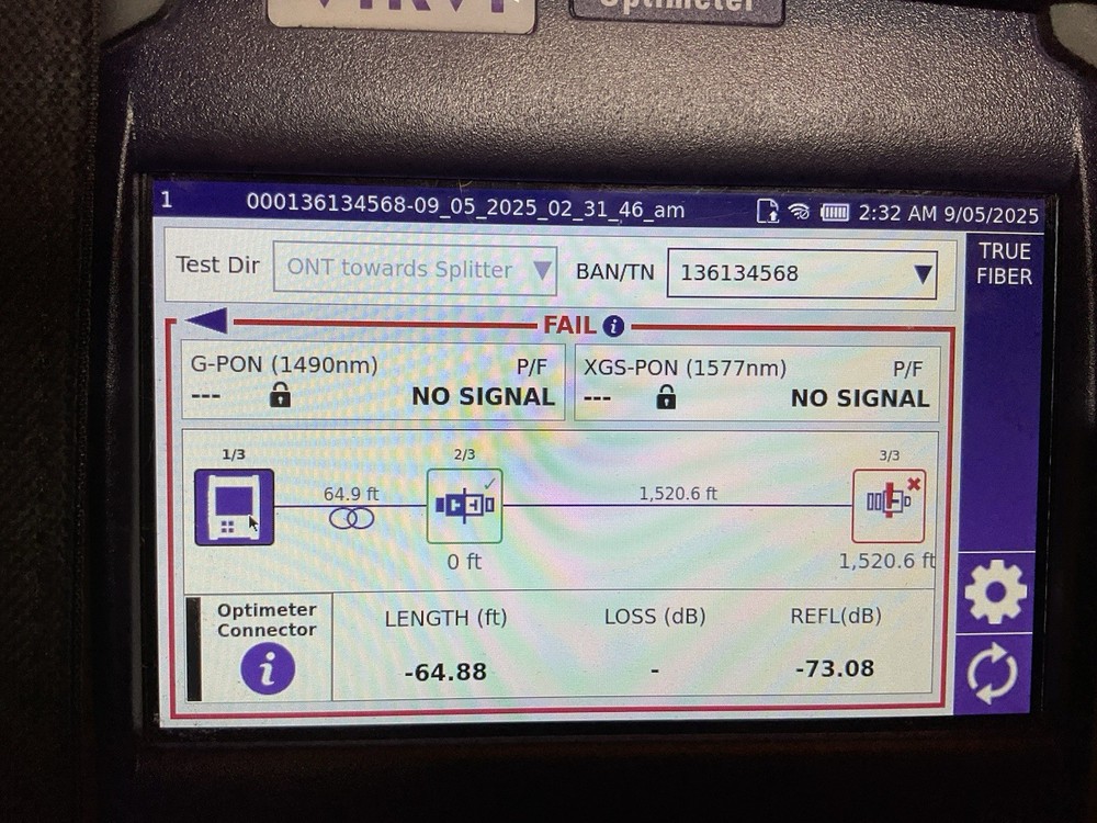 Viavi OptiMeter Last Mile FTTx Test & Certification Optical Tester