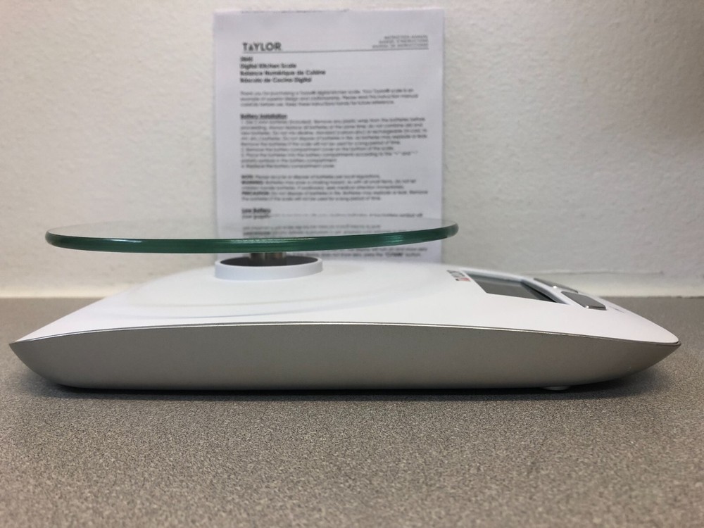 Taylor 384521 Silver/White Digital Kitchen Scale 11 lb