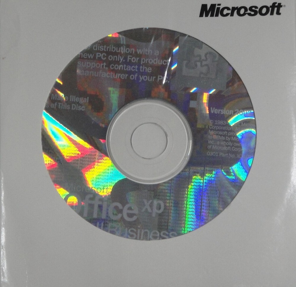 Microsoft Office XP Small Business Full Version 2002 Edition w/product-Key & CD