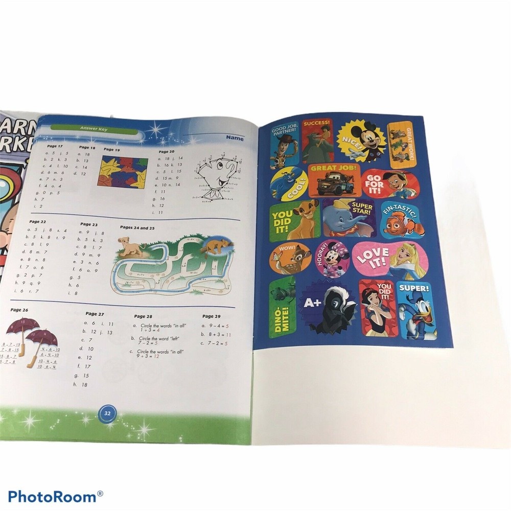 2-Pack Xavier Riddle Learning/Disney Addition & Subtraction Workbooks New